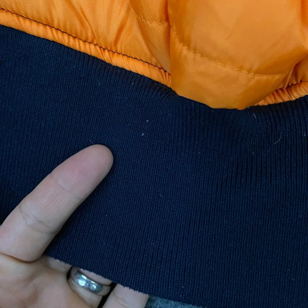 Alpha Industries MA-1 Intermediate Flyers Jacket sz Small Navy Reversible Bomber